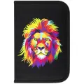 Brauberg Пенал с наполнением 1 отделение 1 откидная планка 24 предмета 21х14 см Colorful lion 270725