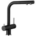 Смеситель для кухни Blanco FONTAS II с подключением фильтра Silgranit черный 526158