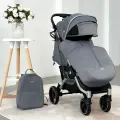 Прогулочная коляска BREND BABALLO ORIGINAL 2025, цвет серый, серебряная рама