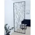 Декоративная перегородка для зонирования комнаты пристенная MONO furniture Black Loft 235 см X 94 см. Ширма в стиле лофт для зонирования комнаты.