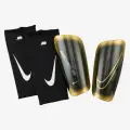 Щитки футбольные NIKE Mercurial Lite Guard, комфорт и защита, черный/золотистый