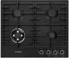 Газовая варочная панель GEFEST ПВГ 1214-01 К2, 4 конфорки, с газ-контролем, черная
