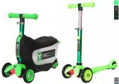 Каталка-самокат 3 в 1 Y-SCOO Mini Jump&Go green