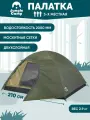 Палатка трёхместная JUNGLE CAMP Dallas 3, цвет: зеленый