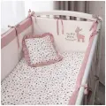 Постельное белье для новорожденного Perina Little Forest, комплект из 7 предметов, 120х60 см, сатин премиум, розовый