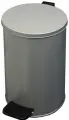 Урна педальная круглая 10 л серый металлик, 200 ммx310 мм