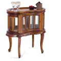 Шкафчик застекленный для напитков DOMKORLEONE, форма PECAN, красное дерево (mahogany wood), цвет орех HP (коричневый)