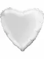 Мосшар Воздушный шар фольгированный сердце для праздника 45 см, белый