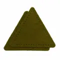 59126 Заплатки пришивные из замши, треугольник равносторонний 8см с перфорацией, 2шт/упак, 100% кожа (33 хаки)