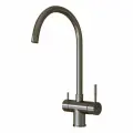 Смеситель для кухни 35k MIXLINE MLSS-0326BL трубчатый излив, подкл. к фильтру, черный графит