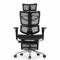 Кресло компьютерное с подножкой FALTO FLY 2 (5D подголовник, подлокотники 6D(360), сетка, черный)