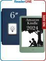 Электронная книга Amazon Kindle 11, 6 дюймов, 2024, 16 Гб, без рекламы, зеленая (Matcha), с обложкой ReaderONE Blue