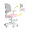 Растущее компьютерное детское кресло Ergokids Bambi Air Y-309 розовое/серое