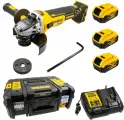 Аккумуляторная угловая шлифмашина Dewalt DCG405P3, 18 В, 125 мм, 9000 об/мин, с 3 АКБ 5 Ач и ЗУ, в кейсе TSTAK DCG405P3-QW