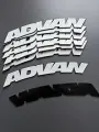 Наклейки на шины ADVAN (8шт) + клей 20мл. Резиновые буквы для колес авто и мото из 3D резины. Спортивные диски, стэнс, stance, автотюнинг, стильные гоночные надписи.