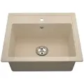 Врезная кухонная мойка 50.5х58.5см, VIGRO VG204, латте