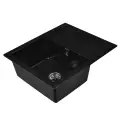 Комплект мойка для кухни Gerhans B19-22 черная (Беларусь) со смесителем W4998-4-22