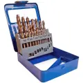 Набор сверл по металлу с кобальтом 5% в металлической коробке; 1-10 мм (через 0,5 мм), 19 шт, Cutop Profi