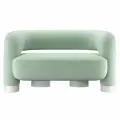 Диван PECOLA, двухместный, 1420х780х770, эмаль белая салатовый