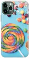 Силиконовый чехол на Apple iPhone 11 Pro Max / Эпл Айфон 11 Про Макс с рисунком Разноцветный леденец