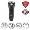 Бритва для мужчин электрическая Polaris PMR 0415R 4D PRO 5 blades / Электробритва аккумуляторная / Черный
