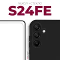 Комплект 2 в 1: Чехол + стекло для Samsung Galaxy S24 FE / Самсунг Галакси С24 ФЕ противоударный черный с защитой камеры