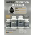 Комплект для покраски NISSAN, код BKAX, KAX, DARK GREY, базовая автомобильная эмаль 250 мл, лак 2K 250 мл с отвердителем, разбавитель 125 мл, FixPaint Pro