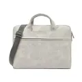 Сумка для ноутбука макбука 13-14 дюймов с плечевым ремнем, светло-серая (MAXSVETSHOP)