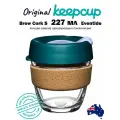 Кружка для чая и кофе с собой стеклянная Keep Cup Brew Cork S 227 мл Eventide с крышкой