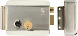 Замок электромеханический накладной универсальный SC-20, с возможностью блокировки кнопки открывания SECURIC