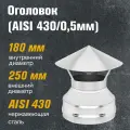 Оголовок из нержавеющей стали для дымохода (AISI 430/0,5мм) (180х250)