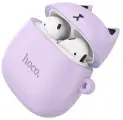 Гарнитура Bluetooth Hoco EW45 TWS Cute Cat, чехол с ушками, Lilac cat