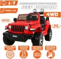 Электромобиль JEEP RUBICON 4WD (Красный) + ручка для транспортировки