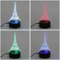 Светильник ночник «3D-Эйфелева башня», акрил, черная подставка, USB
