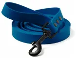 Поводок из биотана 1,5 м, ширина 16 мм, Woofy Loket , синий, гладкий прорезиненный, водостойкий