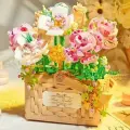 Конструктор 3D из миниблоков Balody Корзина-шкатулка с цветами Розы с запахом и подсветкой 1277 элементов - BA21071