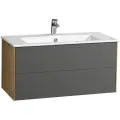 Тумба для комплекта AQUATON Сохо 100 дуб веллингтон, графит софт