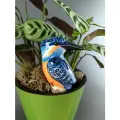 Автополив керамический зимородок, увлажнитель почвы, декор для горшечных растений