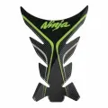 Защитная наклейка на бак мотоцикла, накладка на бензобак RACING TEAM 12.7х19.5 см, черно-зеленая