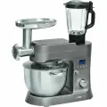 Кухонный комбайн Clatronic KM 3674 titan, дисплей, 1200 Вт, плавный старт
