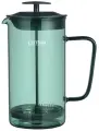Чайник заварочный стеклянный Guffman / Гуффман Emerald френч-пресс, зеленый, 1л / заварник / посуда для чая