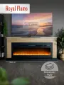 Камин электрический напольный Royal Flame BERGEN 60 дуб галифакс c очагом Vision 60 LED, с эффектом реального пламени, звуком и обогревом 1,5 кВт