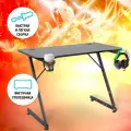 Игровой стол Defender Black Scorpion (64236), 2 выхода для проводов, держатель для наушников и подставка для кружки