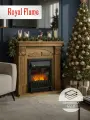 Камин электрический напольный Royal Flame модель Dublin дуб рустик натуральный с очагом Aspen Black, пульт ду, обогрев 1.5 кВт
