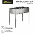 Мангал сборный Эконом 400х250х400мм, с 6 шампурами, в гофрированной картонной коробке сокол