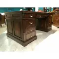 Письменный стол (Partner Desk) DOMKORLEONE из красного дерева (mahogany wood) DP160-M, цвет орех NAA (светло-коричневый)