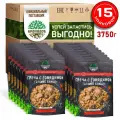 Готовое блюдо Кронидов Греча с говядиной Готовая еда/ Консервы натуральные Набор 15 шт. по 250 г