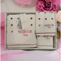 Полотенца Maison Dor CANDY LOVE белый красный