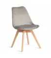 TetChair Стул TULIP SOFT (mod. 053V), светло-серый вельвет