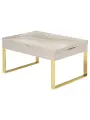 Журнальный стол-трансформер Рим 40 (03) Мрамор бежевый/Золото